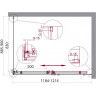 Душевой уголок 120x90 см BELBAGNO ACQUA-AH-1-120/90-C-NERO